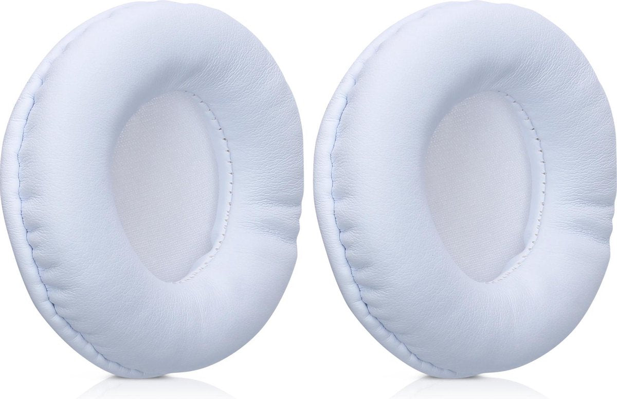 kwmobile 2x oorkussens voor Logitech H390 / H600 koptelefoons - imitatieleer - voor over-ear-koptelefoon - wit