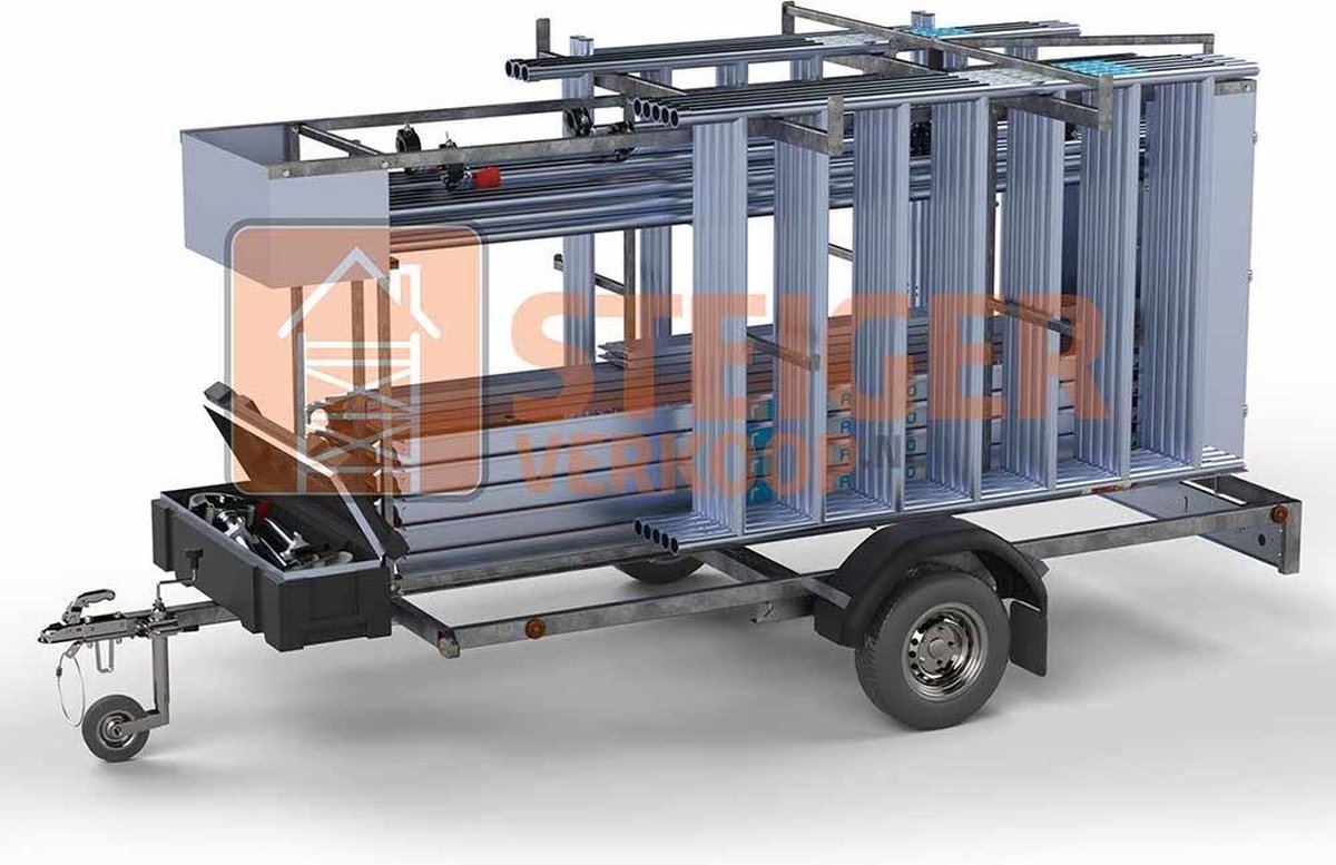 Steigeraanhanger afsluitbaar 305 + Rolsteiger Standaard 135x305 12