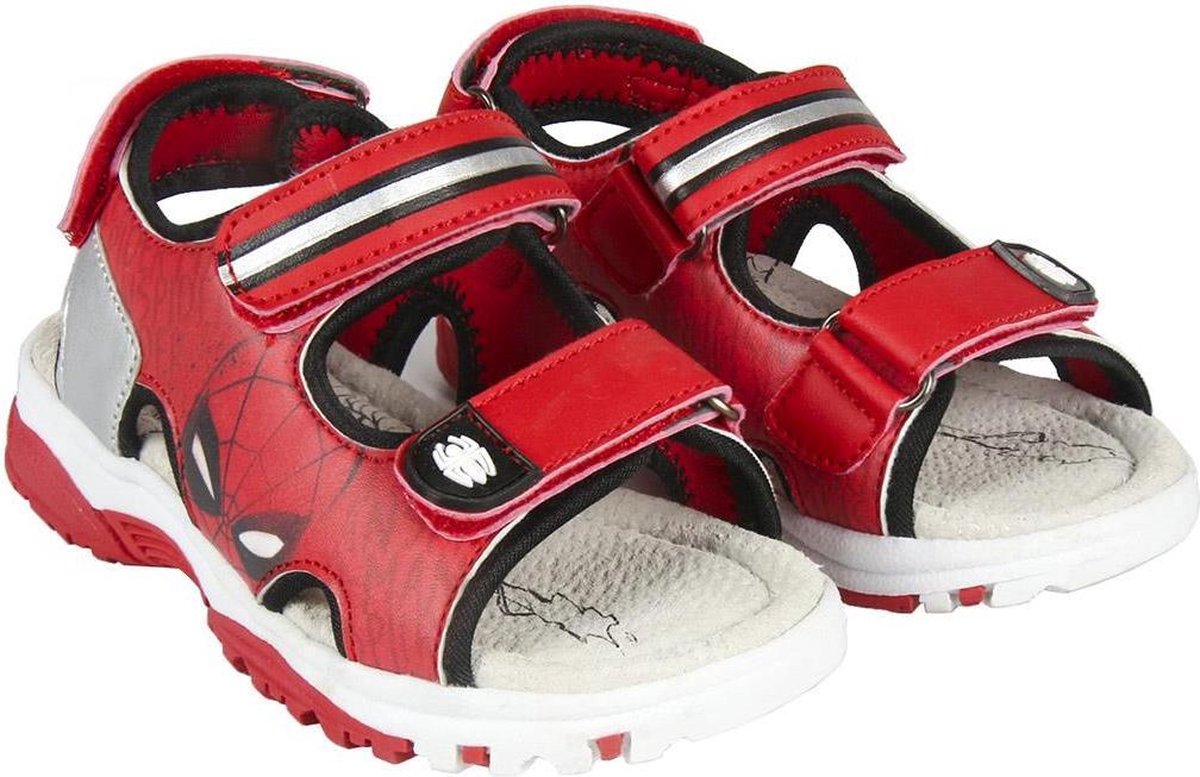 Marvel Spiderman - sandalen - leer / rood/wit- maat 25