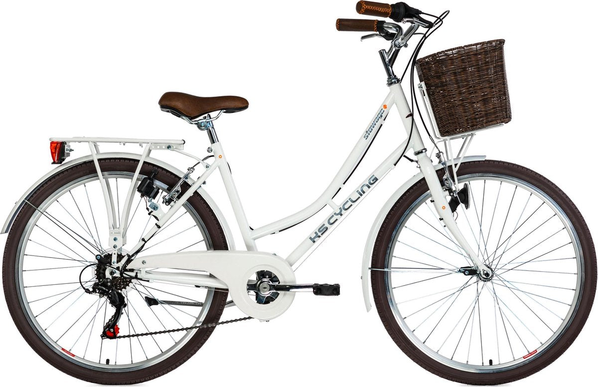 Ks Cycling Fiets KS Cycling Damesfiets 26" Stowage wit - 44 cm