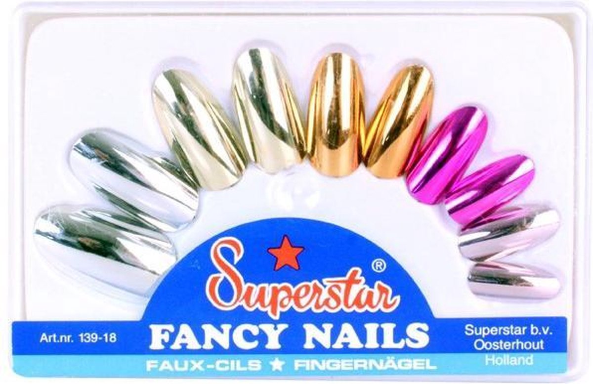 Doosje Nagels metallic bont Superstar