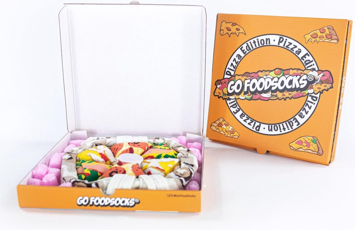 Pizza Sokken - Pizza Box - 4 PACK