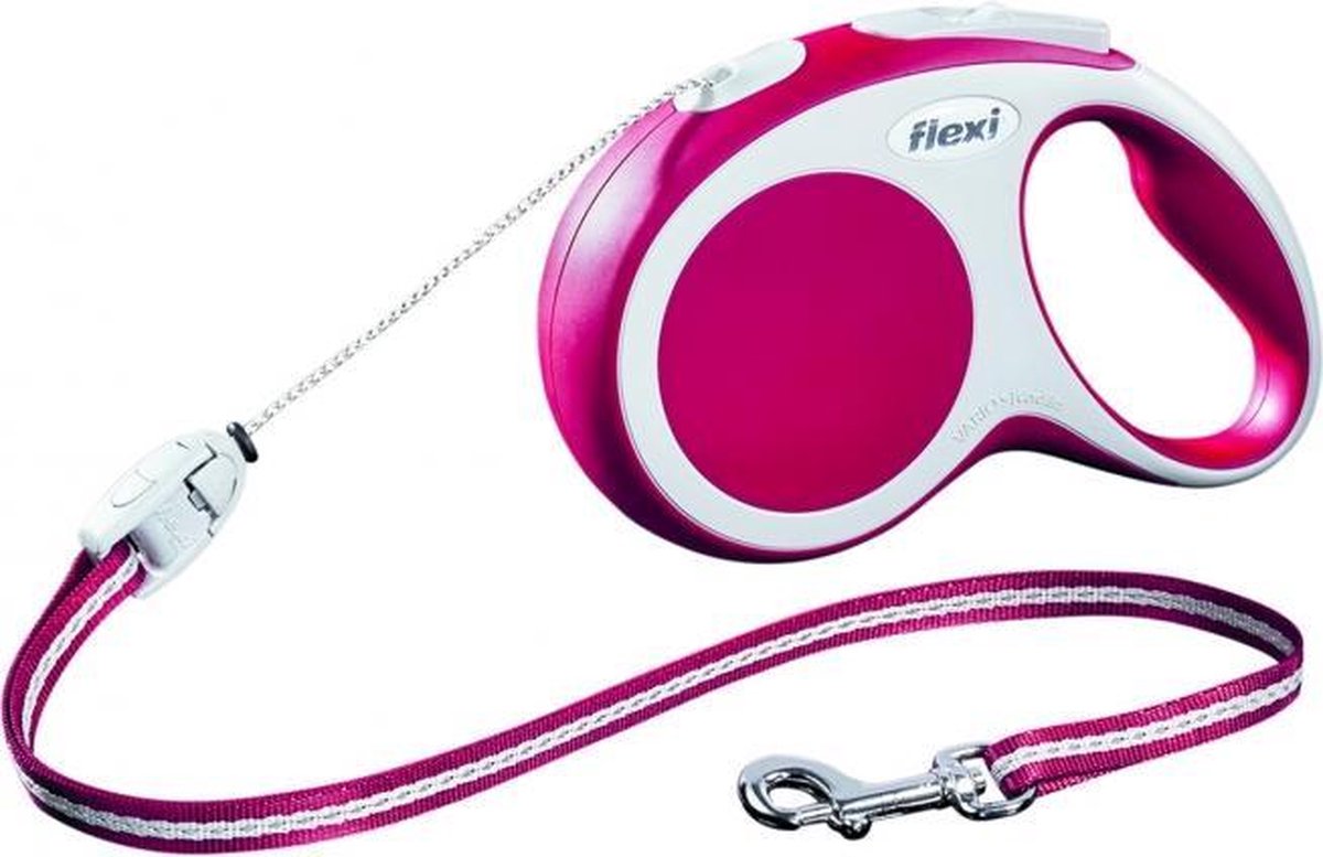 Flexi Vario Koord - Hondenriem - Rood - S - 8 m - (<12 kg)