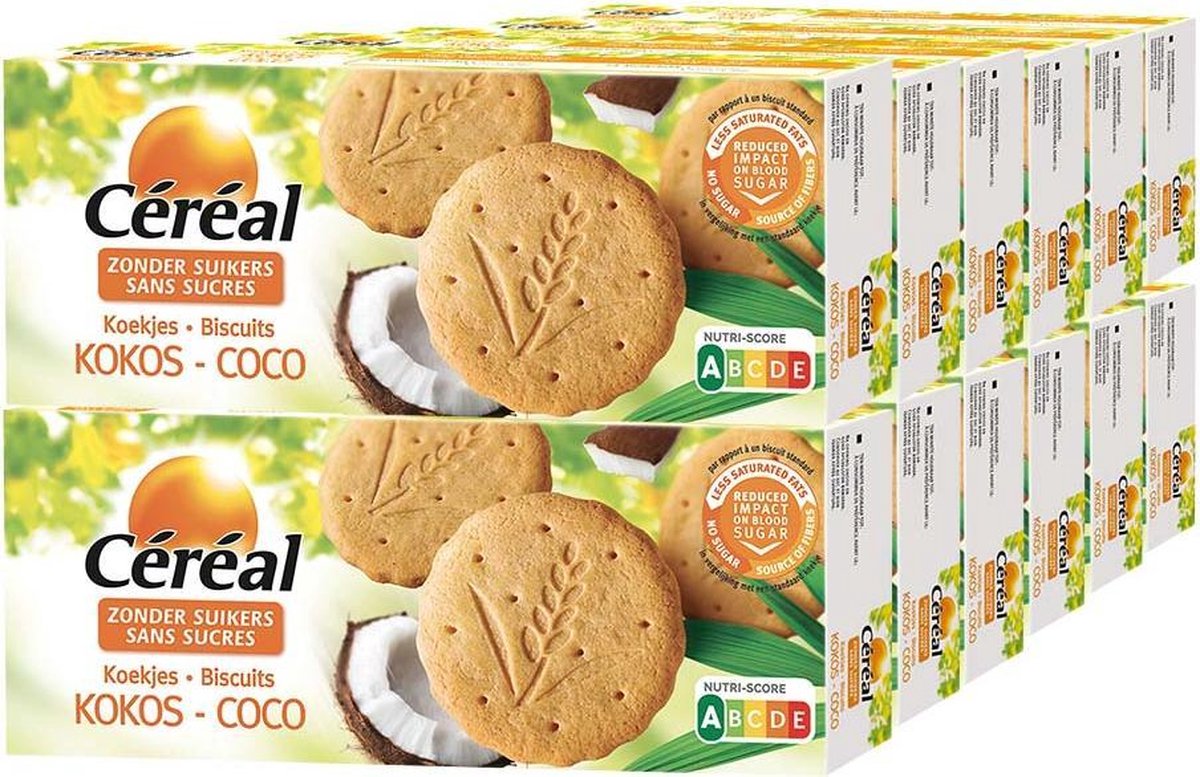 12x Cereal Kokoskoekjes 132 gr