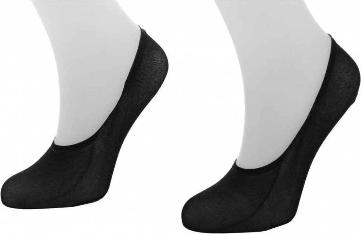 Teckel Sock Footies sokken 2 paar  - 38  - Zwart