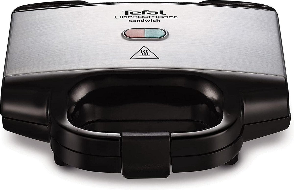 Tefal Ultracompact Sandwichmaker SM1552 [voor driehoekige tosti's; panelen met antiaanbaklaag; eenvoudige reiniging; geen verbranding; 700W sandwichgrill