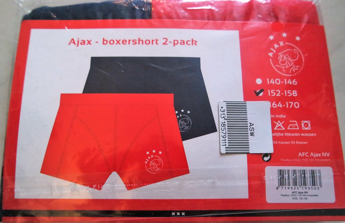Ajax boxershorts 152-158