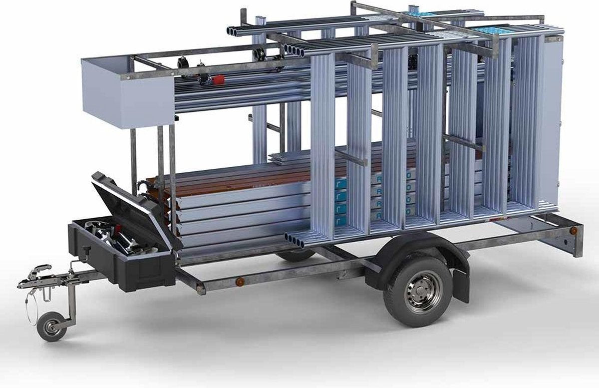 Steigeraanhanger afsluitbaar 305 + Rolsteiger Standaard 135x305 8
