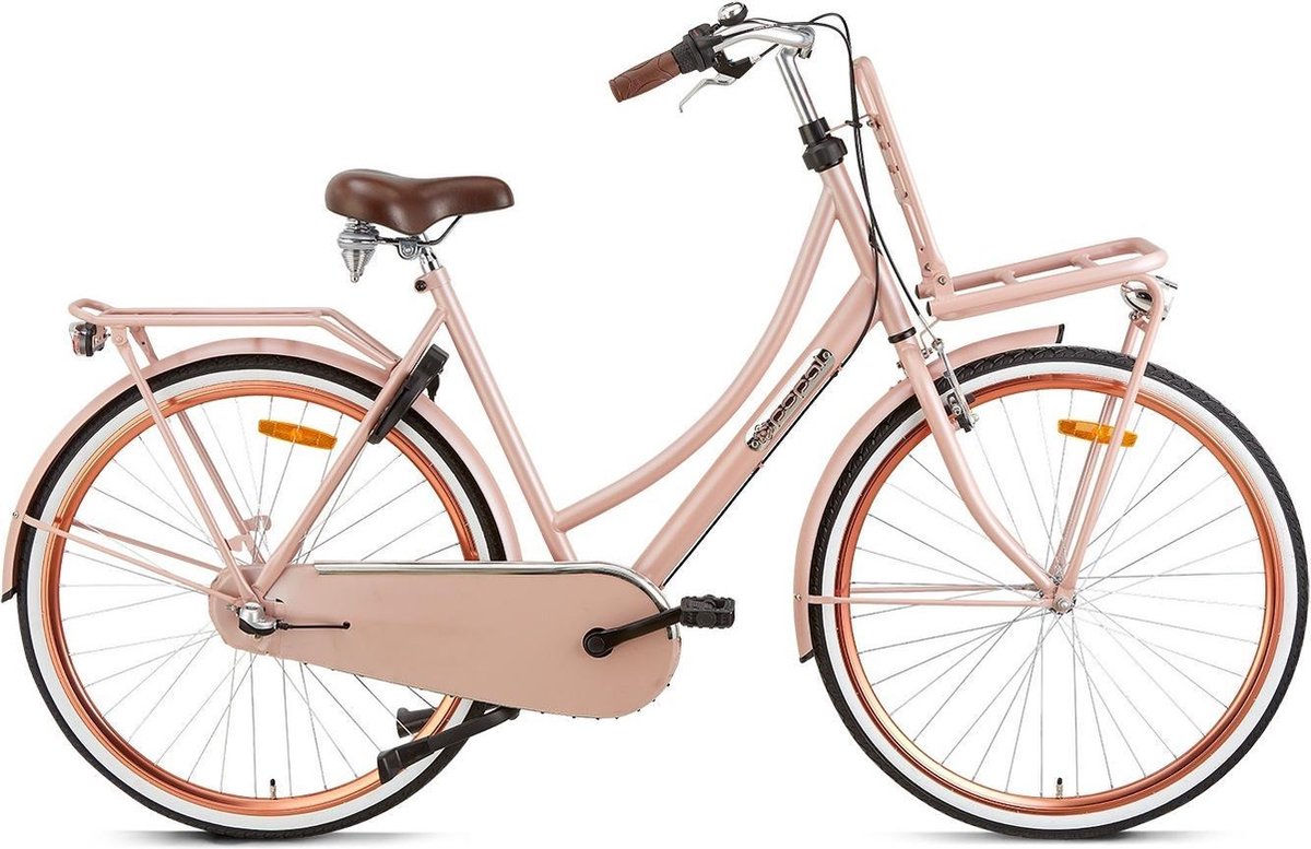 Popal Daily Dutch Basic+ Damesfiets - Transportfiets - 57 cm - Zalmroze