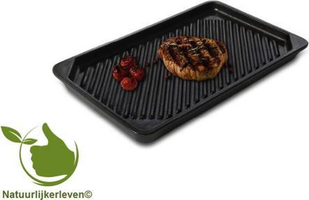 Keramische grillplaat (Basalt) - Rechthoekig