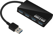 USB 3.0 HUB - USB splitter - 4 poorten - 4 USB 3.0 poorten - Zwart