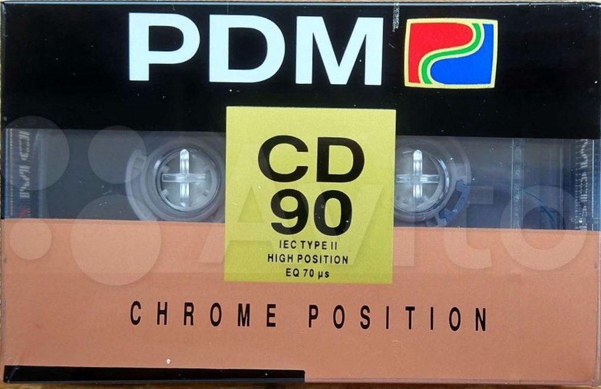 PDM CD 90 Chrome High position Audio Cassette Tape / Uiterst geschikt voor alle opnamedoeleinden / Sealed Blanco Cassettebandje / Cassettedeck / Walkman / PDM cassettebandje.