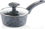 Westinghouse Steelpannetje - Ø 16 cm - Grijs Graniet - met Deksel