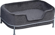 Hondenmand - Hondenbed met rugleuning - Hondenkussen - Hond - Kat - Zachte kussens - Grijs