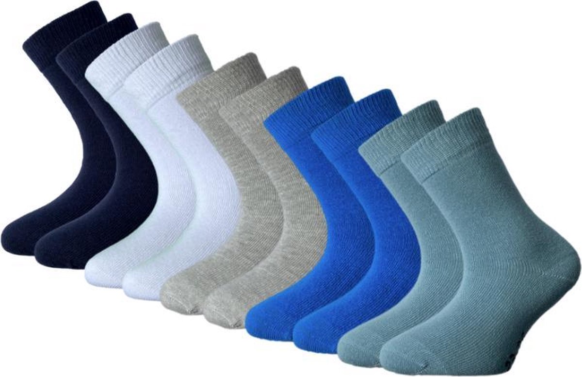 10 paar SQOTTON kindersokken - Naadloos - Basic/Casual - Maat 27-30