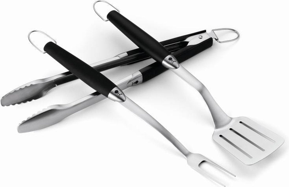 Weber Barbecue Gereedschapsset - 3-delig - RVS - Zwart