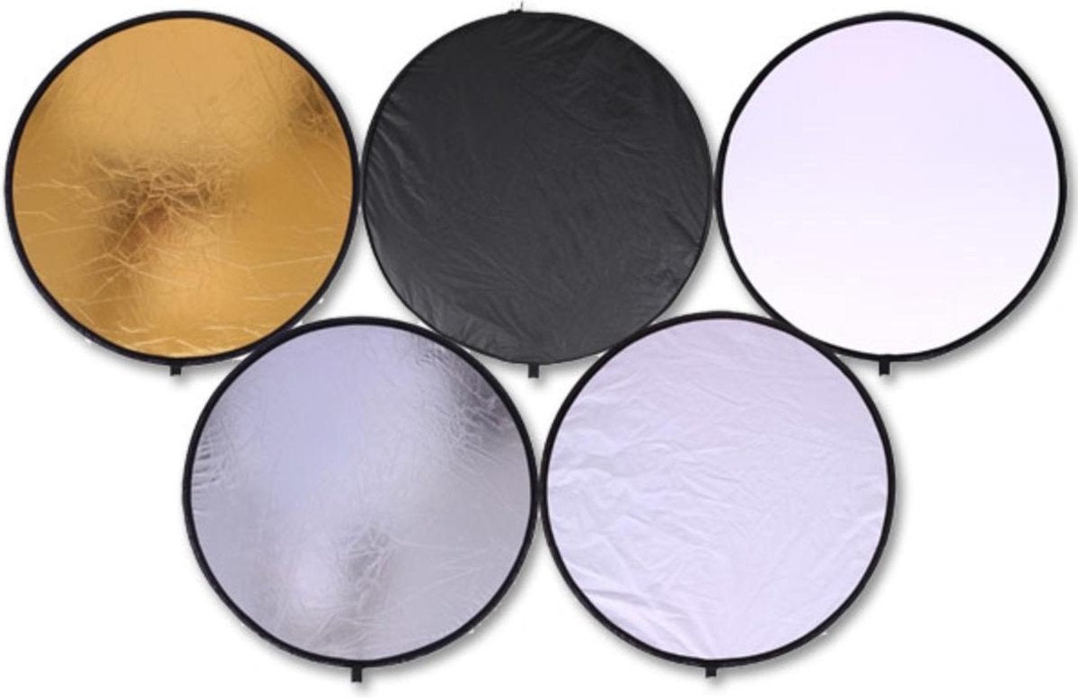 5 in 1 fotostudio reflectorset Ø 60cm