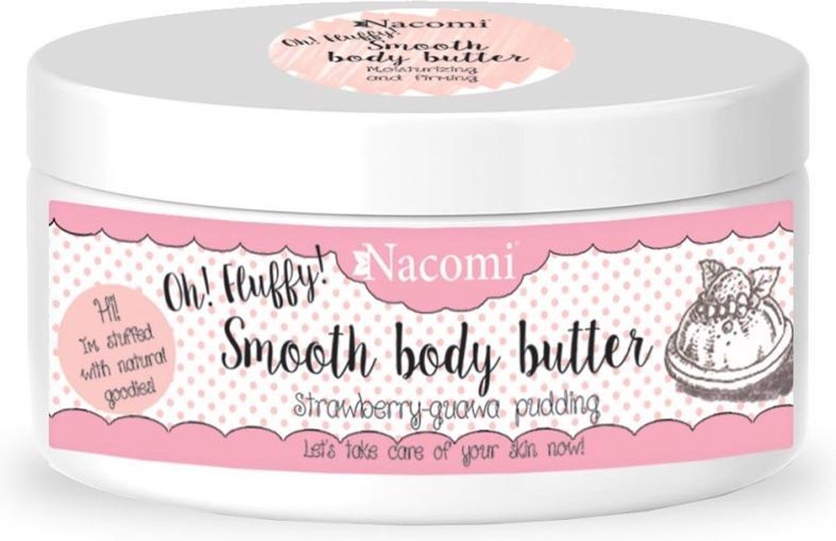 Nacomi Smooth Body Butter – Strawberry-guava pudding 100g.