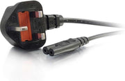 C2G 1 m Engelse niet-geaarde voedingskabel (BS 1363 naar IEC 60320 C7)