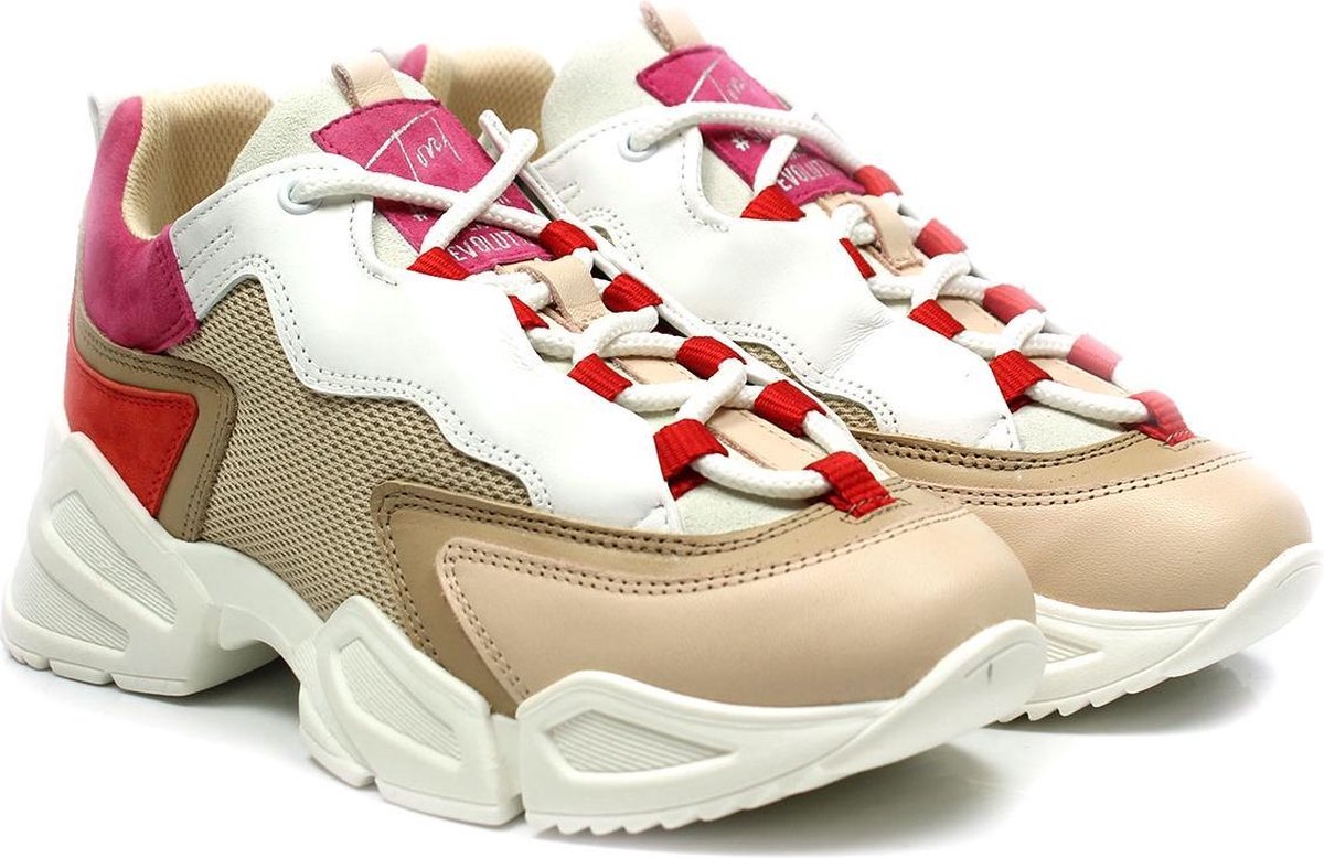 Toral 12403 dames sneaker beige / combi