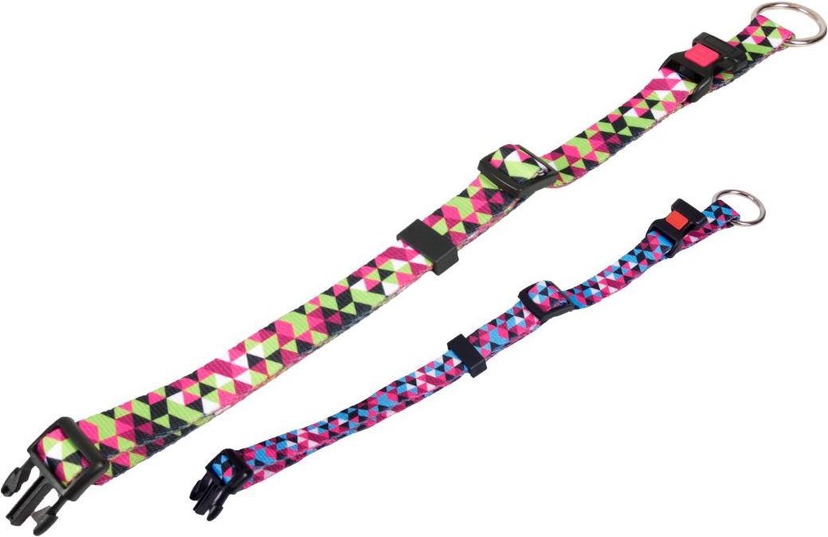 Collar geo green M 40-55cm 20mm