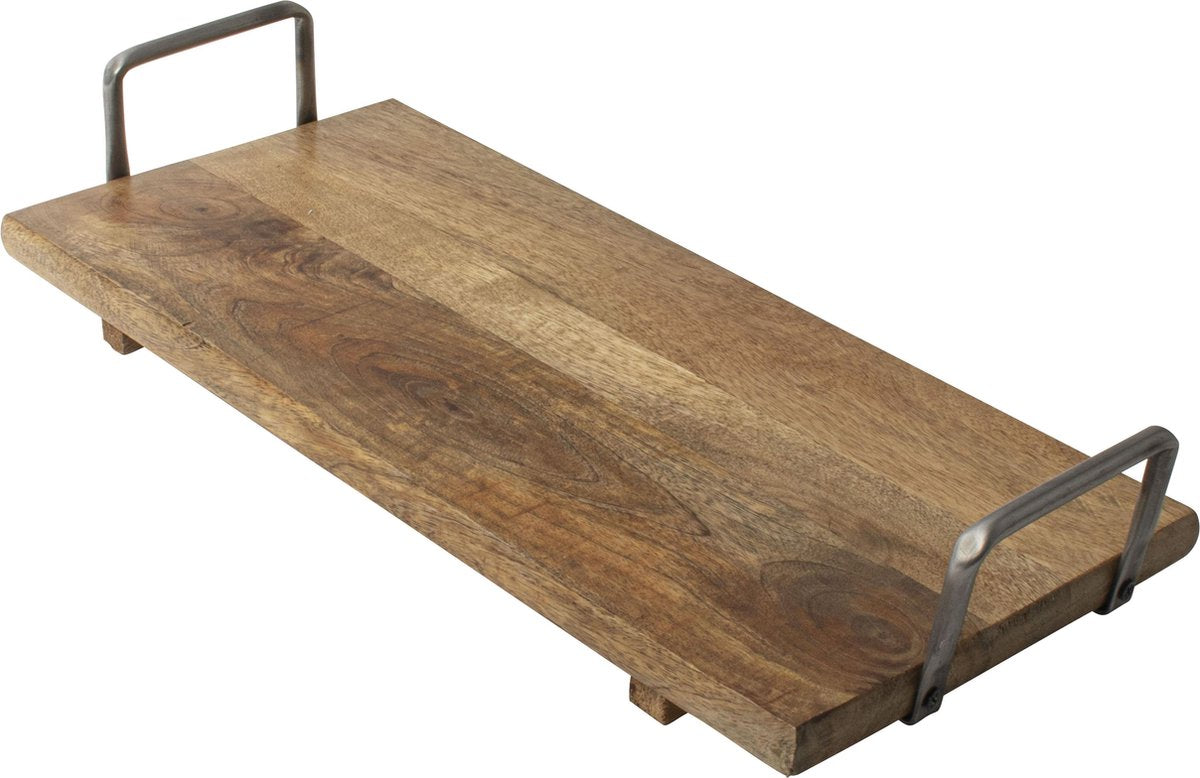 Gusta Borrelplank met handvaten - Mangohout - 48x22cm