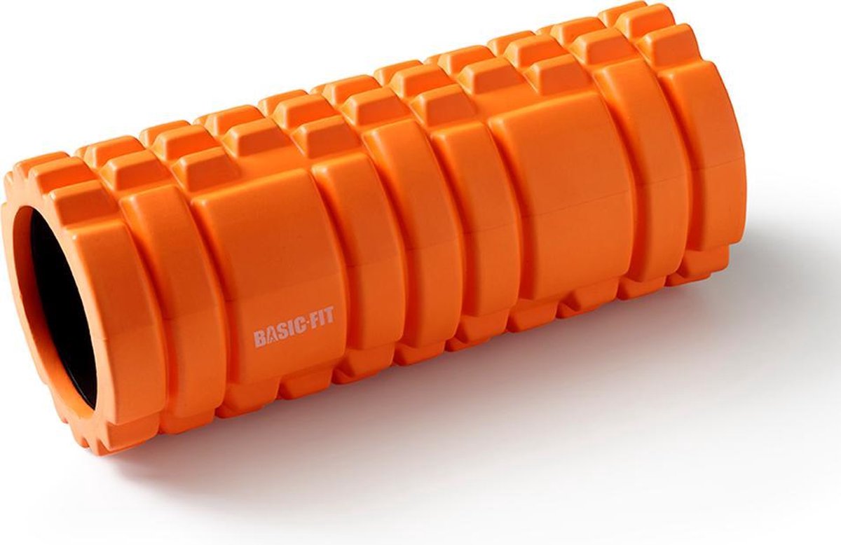 Basic-Fit Foam Roller - Yoga Grid Foam Roller Massage - Fitness Roller - 33 cm - Oranje