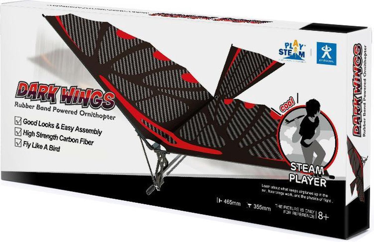 Playsteam Iron Bird II RBP Ornithopter Carbon Fibre (donkere vleugels)