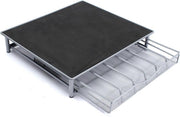 5Five Capsulehouder Met Lade - 360º Draaibaar - 42 Koffie Capsules - RVS - Zilver