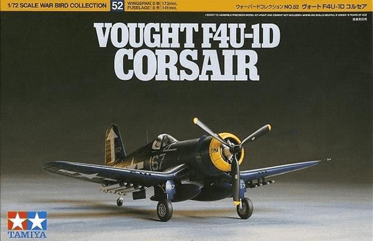 1:72 Tamiya 60752 Vought F4U-1D Corsair Plastic kit