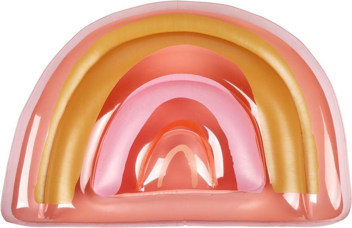 Sunnylife Luchtbed Regenboog 105 X 140 Cm Pvc Roze/oranje