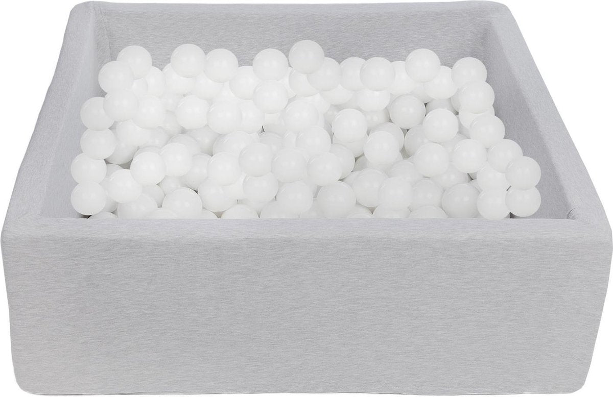 Ballenbak - stevige ballenbad - 90x90 cm - 300 ballen - wit