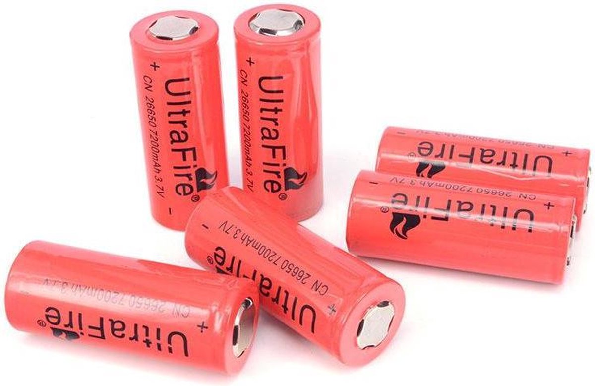 1x UltraFire 26650 Batterij 3.7V 7200mAh
