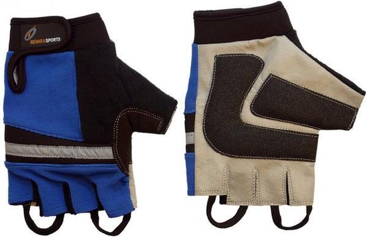 Revara Sports - Rolstoelhandschoen - Blauw XL