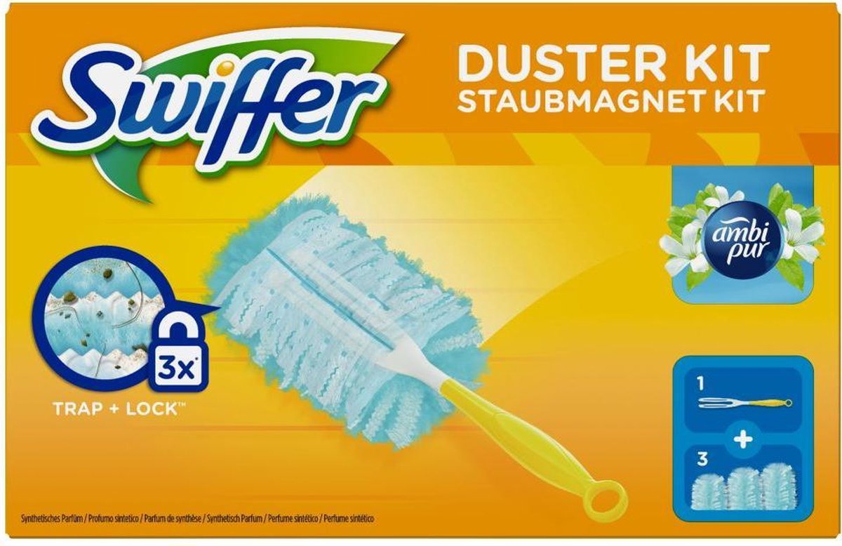 5x Swiffer Duster Ambi Pur Starterkit met 3 stofdoeken