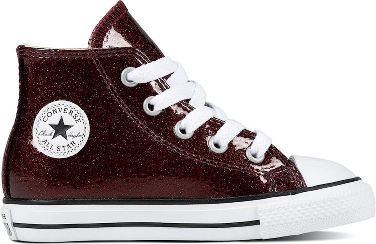 CHUCK TAYLOR ALL STAR - HI - DARK BURGUNDY/NATURAL/WHITE  - maat  21