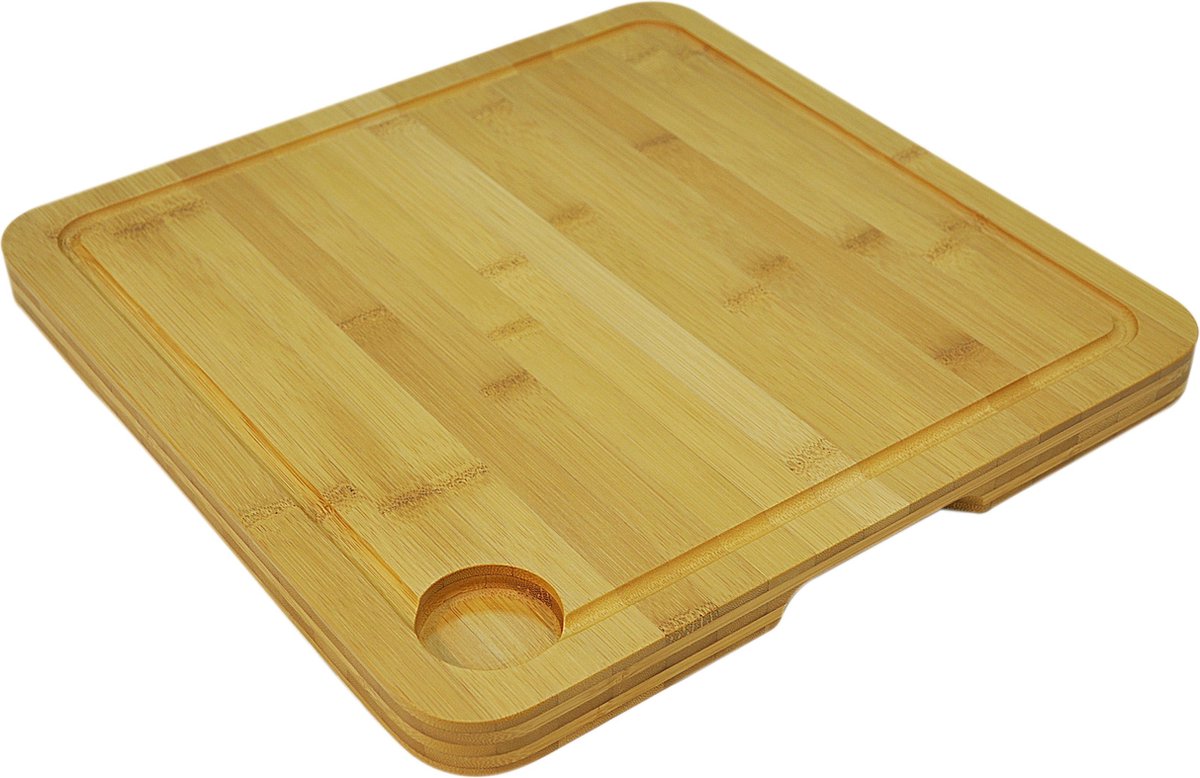 Point-Virgule Snijplank - Bamboe - Met Sapgeul - Vaatwasserbestendig - 35 x 35 x 2.5cm