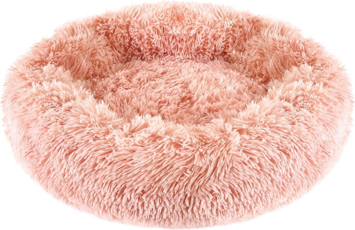 Studio Proud - Donut mand - honden en katten slaapbed - 100 cm roze - pluche hondenmand - verkrijgbaar in verschillende maten en kleuren