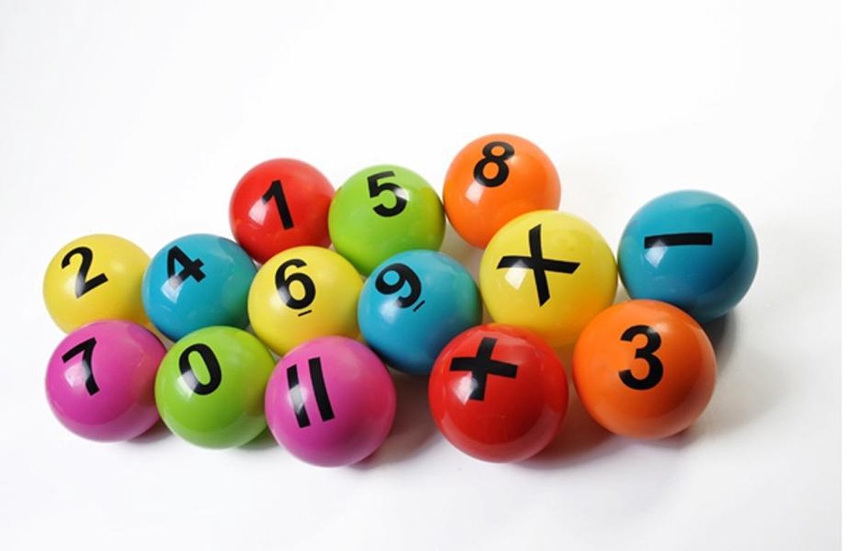 Ballen met Cijfers | Set 14 ballen | Ø 15 cm | Spelend rekenen |