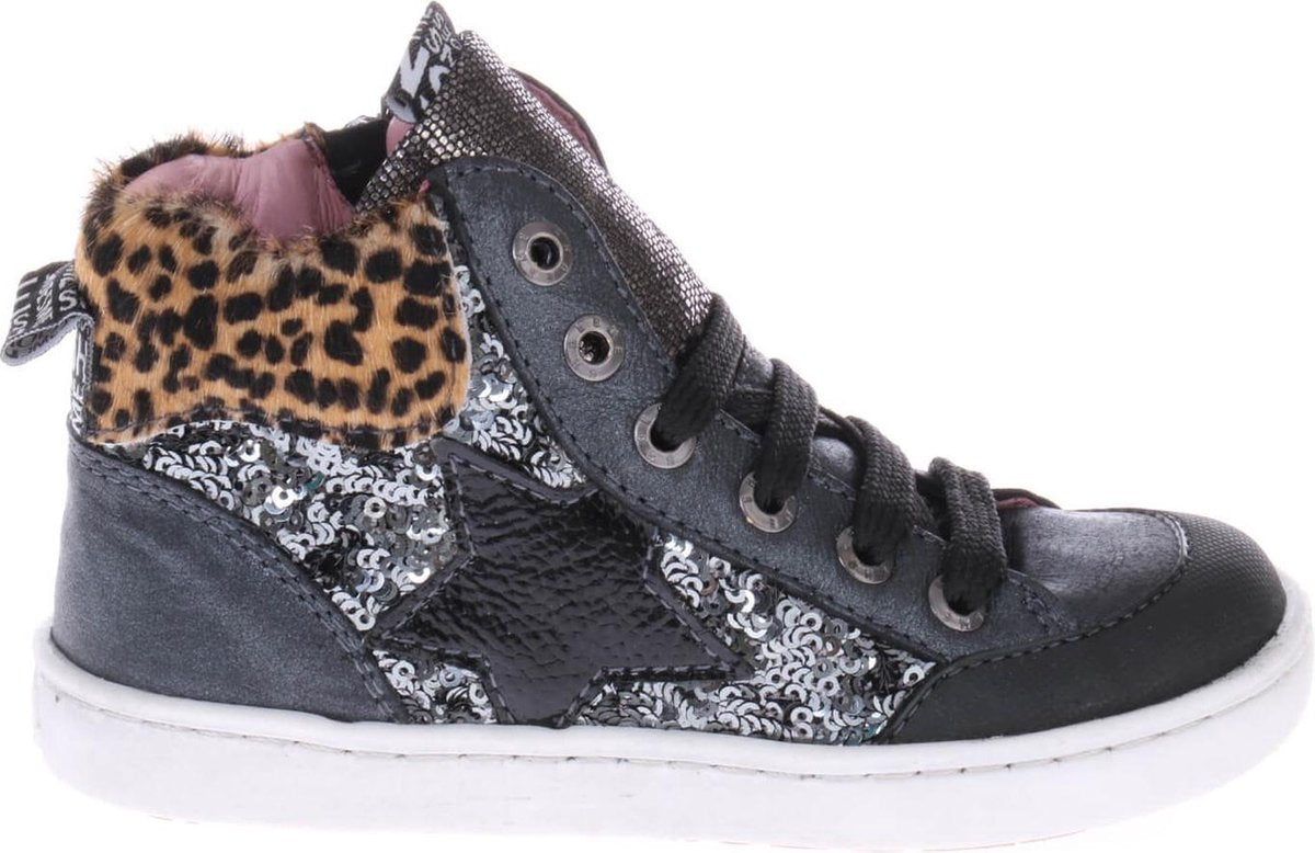 Shoesme Sneakers UR20W042-D Grijs Panter - Maat 21