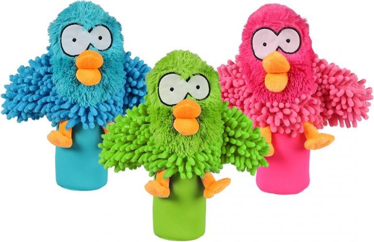Coockoo Oohoo bottle squeaker Gemengde kleuren set van 3 - 27cm