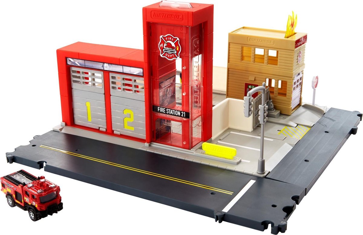 Matchbox -  Action Drivers - Brandweer Reddings Speelset (met geluid)