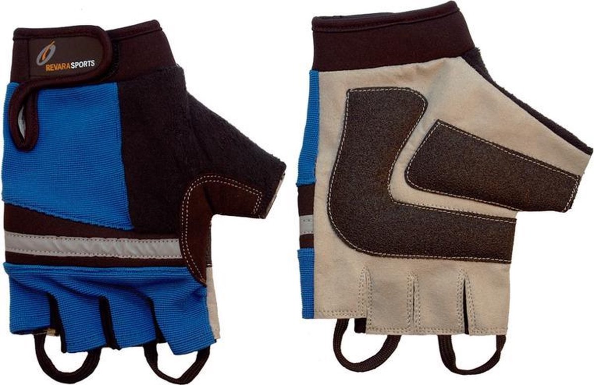Revara Sports - Rolstoelhandschoen - Blauw L