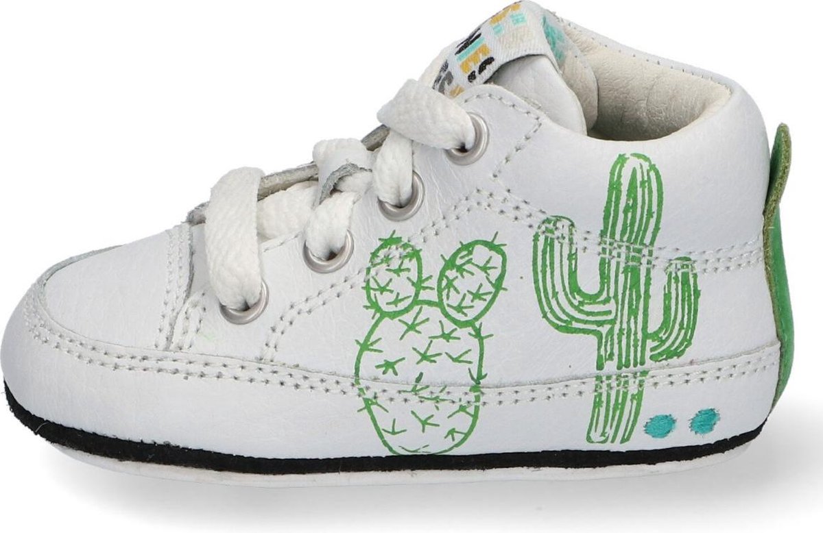 BunniesJR Zukke Zacht Jongens Veterschoenen - Wit - Leer - Veters