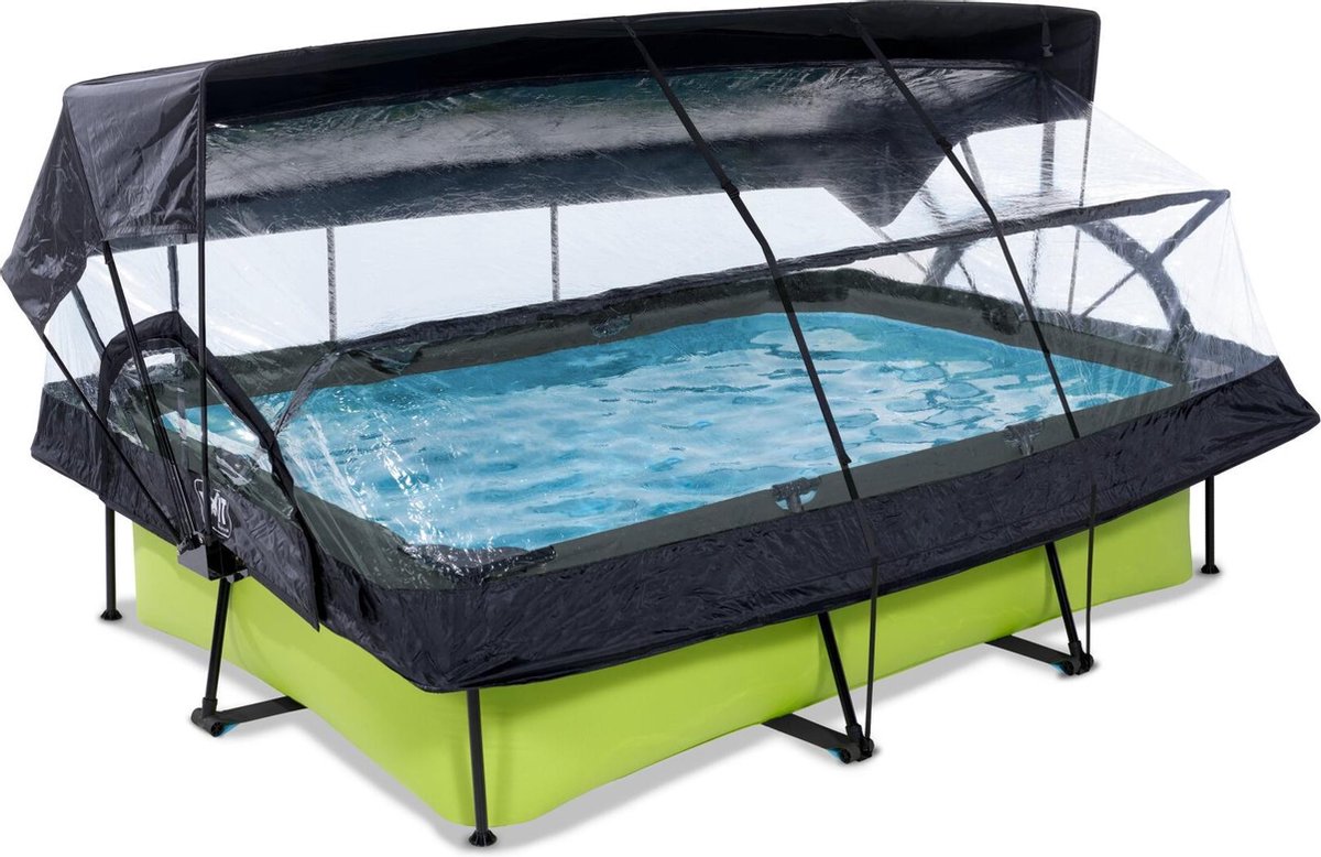 EXIT Lime zwembad 220x150x65cm met overkapping