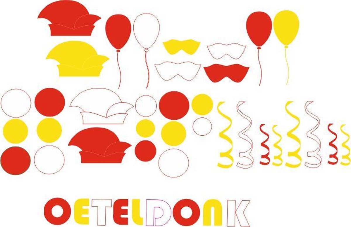 Oeteldonk Raamsticker - Carnaval - Raamsticker - statische sticker - herbruikbaar
