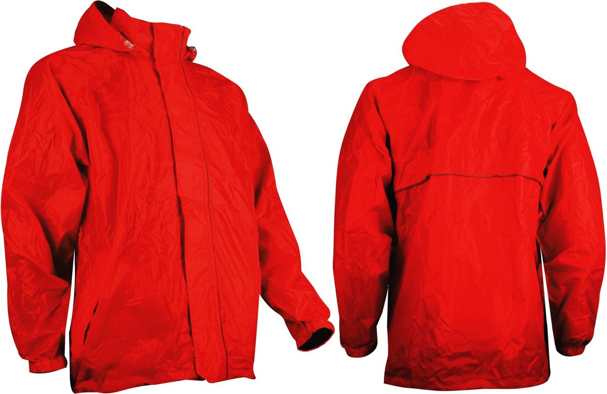 Ralka Regenjas - Volwassenen - Unisex - Rood
