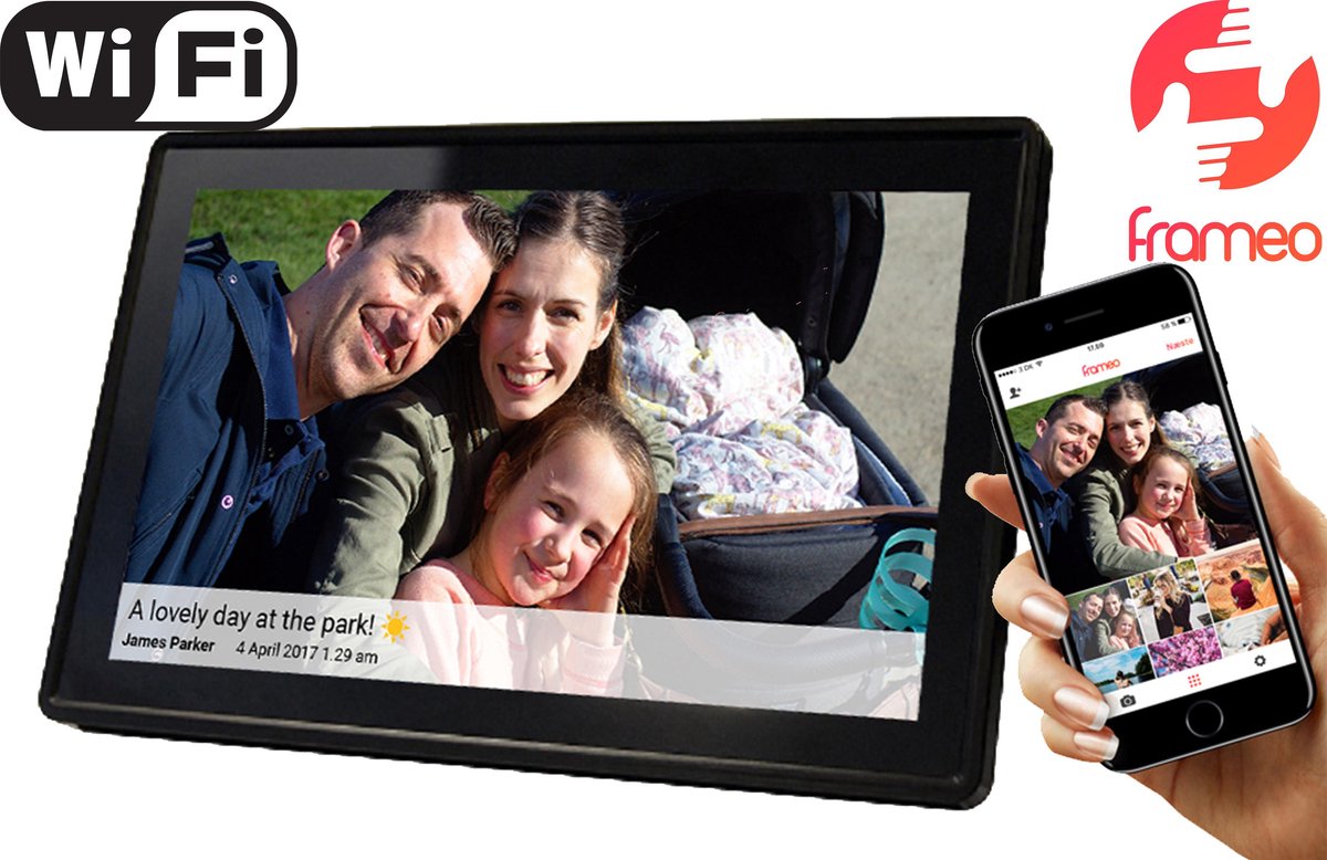 Denver PFF-1160Black - 11.6" Full HD - digitale fotolijst - fotokader - FRAMEO software - Zwart