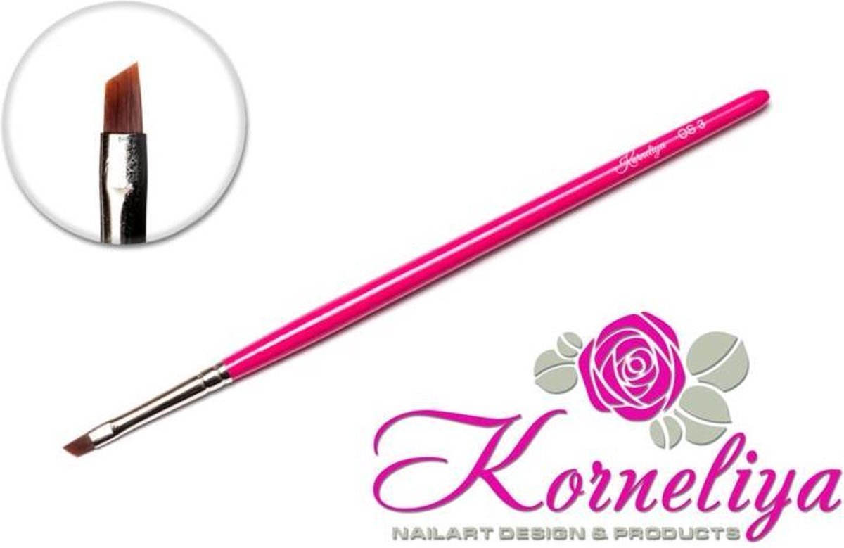 Nail art  penselen - Korneliya Penseel One Stroke Schuin OS 3