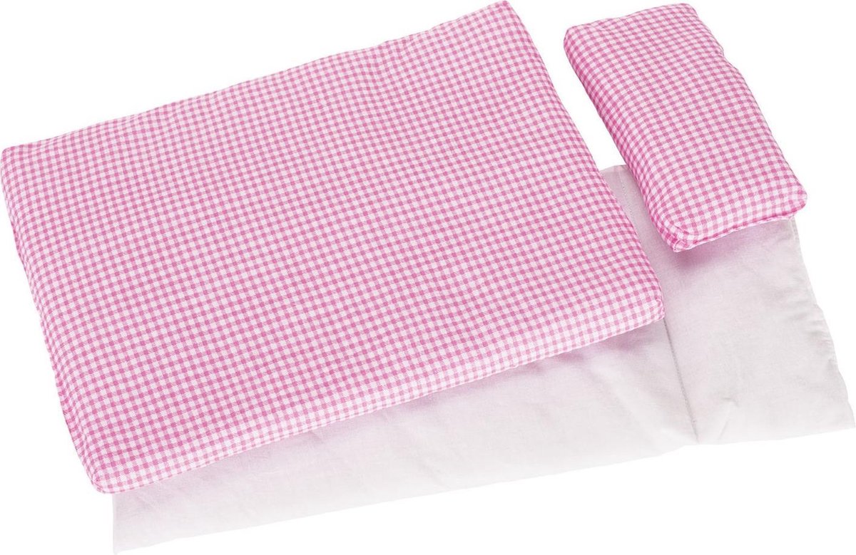 Goki Beddengoed Roos Voor Poppenbed Dekbed + Kussen